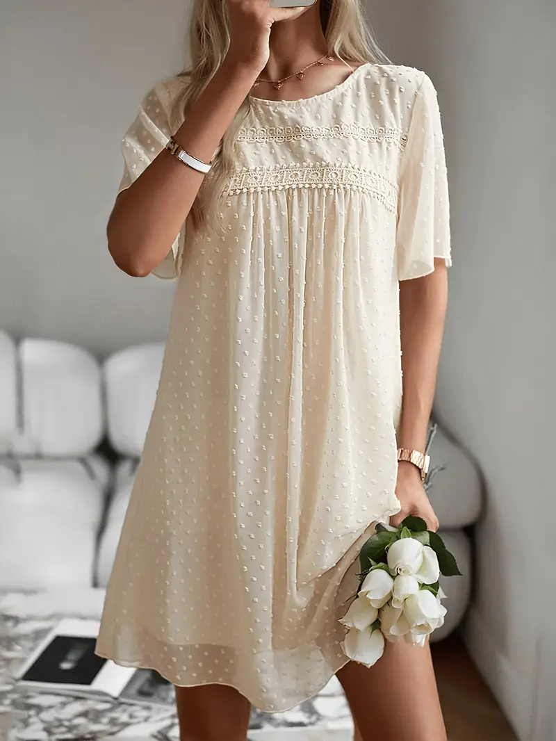 short chiffon wedding guest dress Ever-Pretty Flutter Sleeve Ruched Waist High-Low Chiffon With Sleev