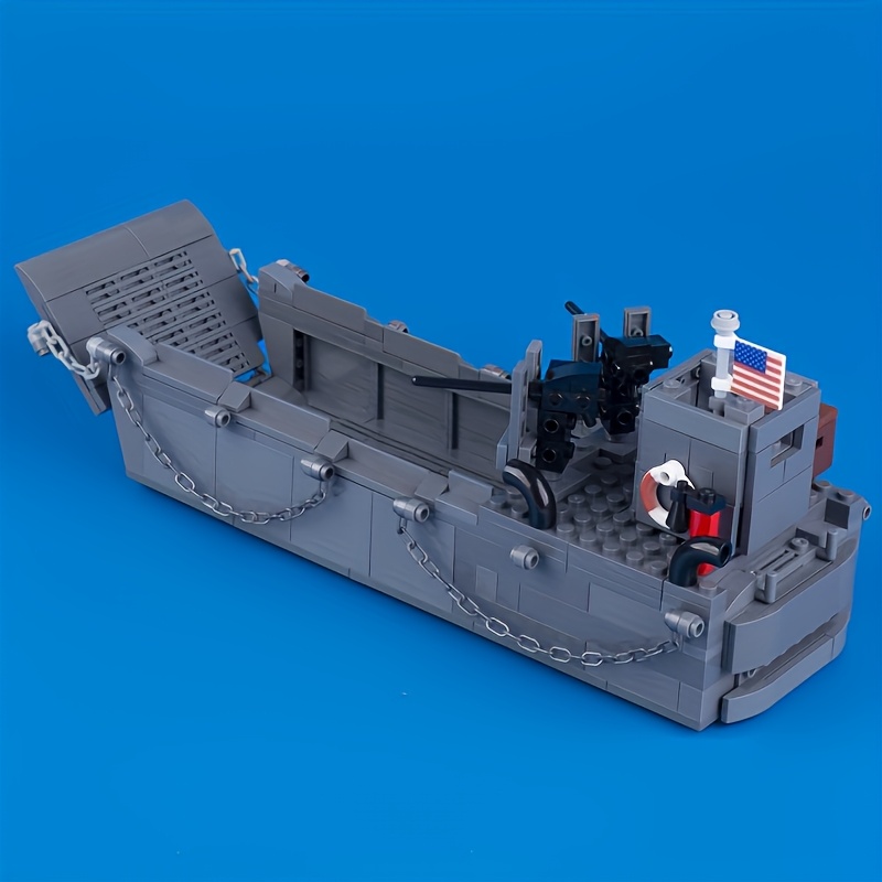Landing Ship Building Block Toy Small Particle Military Model