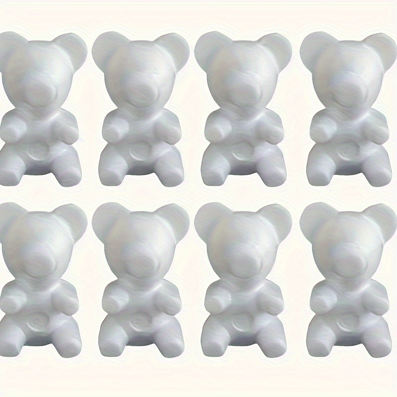 

1/2 Packs, Artificial Rose Bear Foam Model Bear Embryo Indoor Decoration Supplies Diy Rose Bear Simulation Flower Bear Accessories Holiday Decoration Supplies Making Small Model