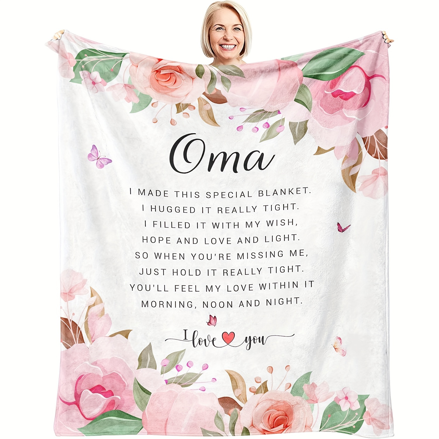 

oma" Blanket - Sofa Blanket, Polyester, Grandchildren To , 200-250g