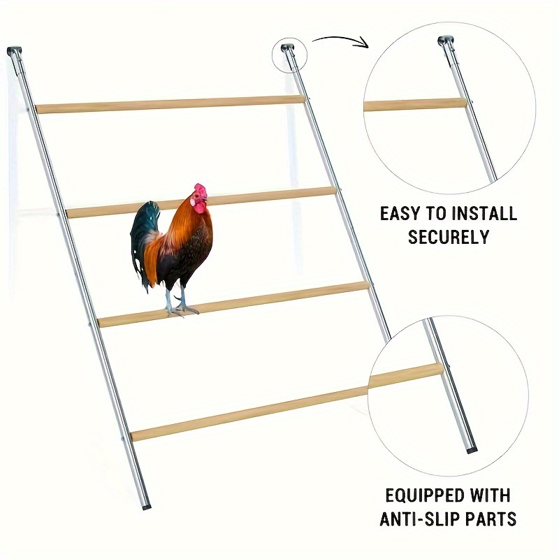 metal chicken perch ing bars for chicken coop and run poultry farm toys for chickens durable coop accessories for hen house habitats details 3