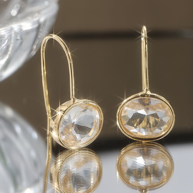 Image of Vintage-inspired Copper & Glass Earrings With Teardrop Design - 14k Golden Plated, Bohemian Style, Bridal, Wedding, Or Everyday Wear, Everyday Earrings|teardrop Dangle Earrings|goldtone Earrings