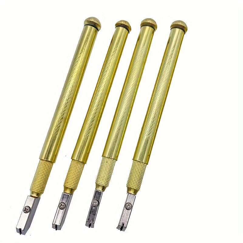 

1pc Diamond Roller Glass Cutter - Steel, Golden Color, Manual For Glass & Tile Cutting, No Required, Battery-free, , Ideal For Home Use / Diy Projects, Suitable For Professionals & Hobbyists