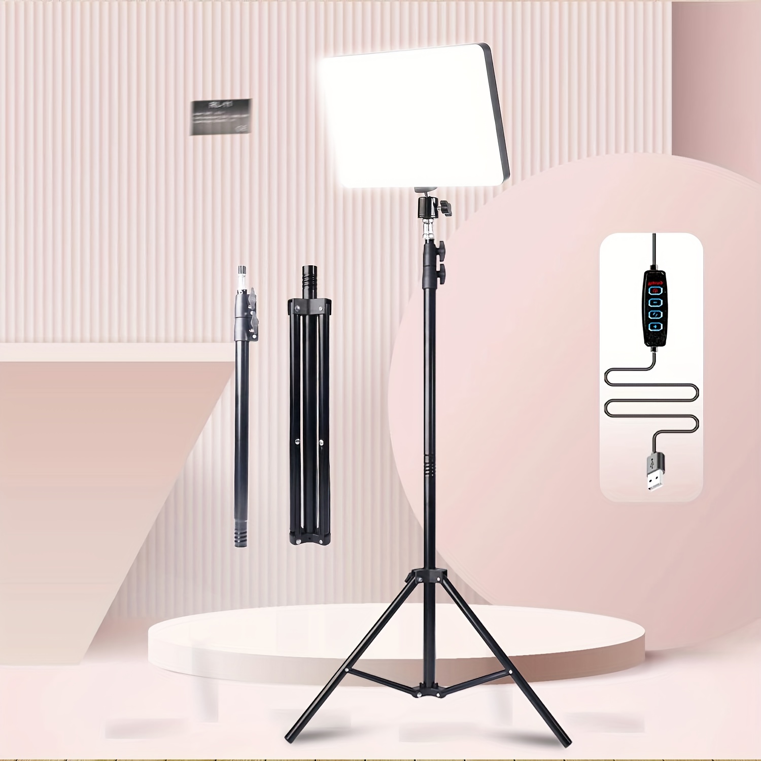 Video Conference Lighting Kit, Ring Light Clip On Laptop Onitor With 5 Diable Color & 5...