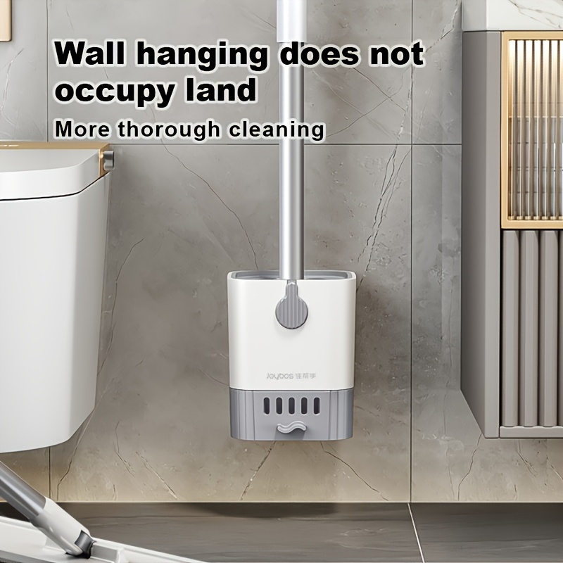 wall mounted toilet brush set with long handle flexible no dead corner design for easy bathroom cleaning   stand essential back to school supplies Product details 3