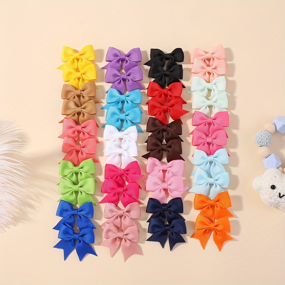 

Bilicaca Kids Hair Clips 40-pack, Mixed Color Bow Barrettes, Fantasy Butterfly Shape, Polyester, Back To School Accessories For Ages 3-14, Festive Party Hair Decorations