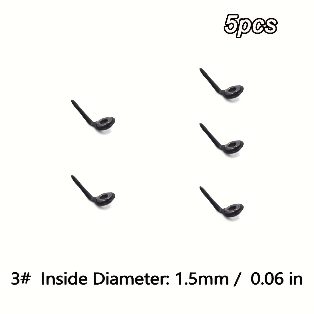 TEMU 9km 5/10pcs Fishing Rod Guides Rod Building Repair Stainless Steel Ceramic Ring Eye Freshwater Saltwater Fishing Tool