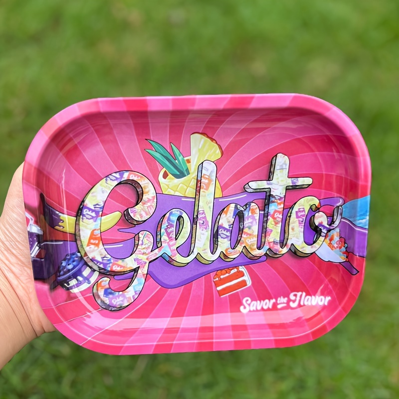 

Gelato Decorative Tray - Polished Arts Theme , Single Pack With Unique Pattern - Ideal For Travel, Home Decor, And Holiday Gifts, Suitable For , Christmas Parties