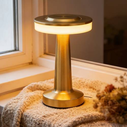 vintage metal texture flying saucer usb eye care desk lamp adjustable warm light ambient lamp rental home renovation bedroom desktop decorative mood light