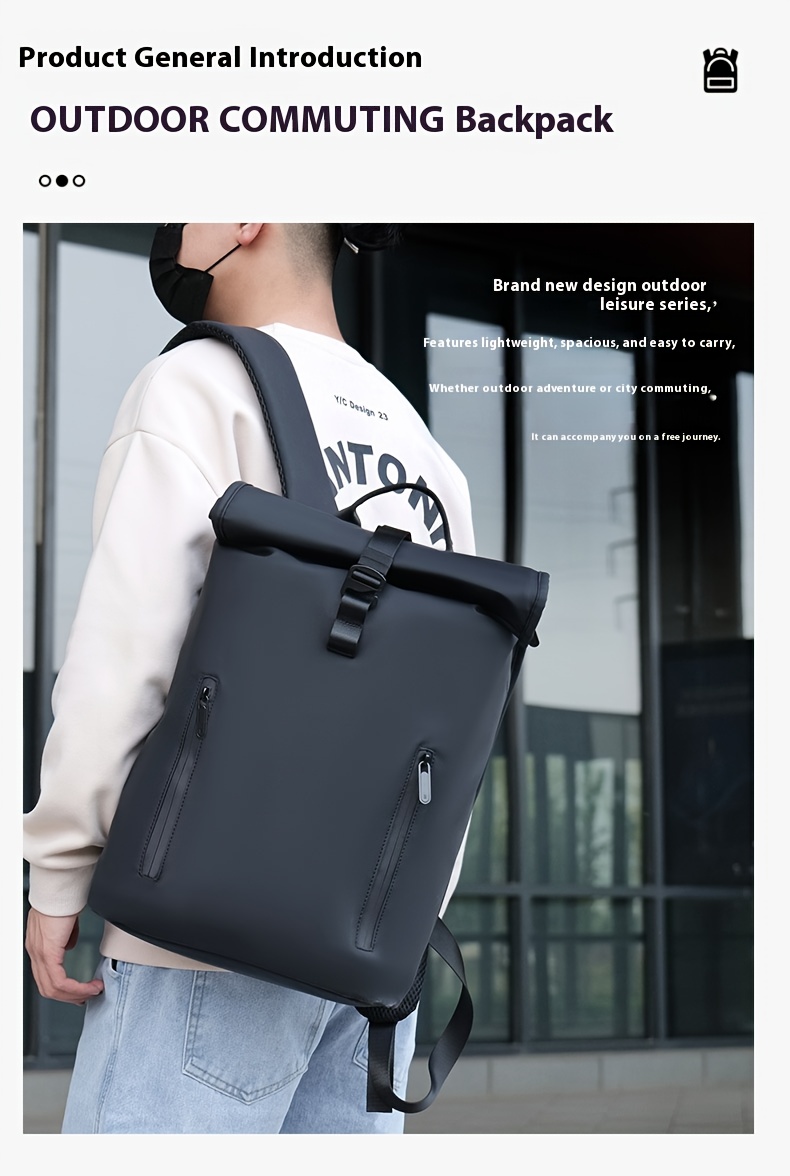 Men's Large Capacity Travel Backpack, Carry-On Backpack, Separate Laptop Compartment, Outdoor Sports Hiking Daypack for Casual Daily Use