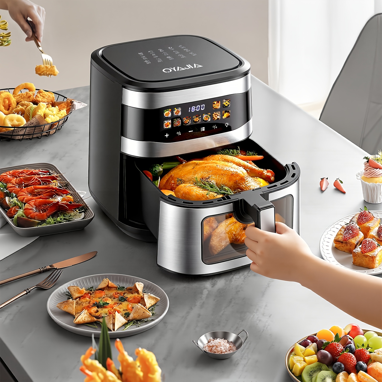 11L XXL Airfryer, 11-in-1 Heteluchtfriteuse Oven