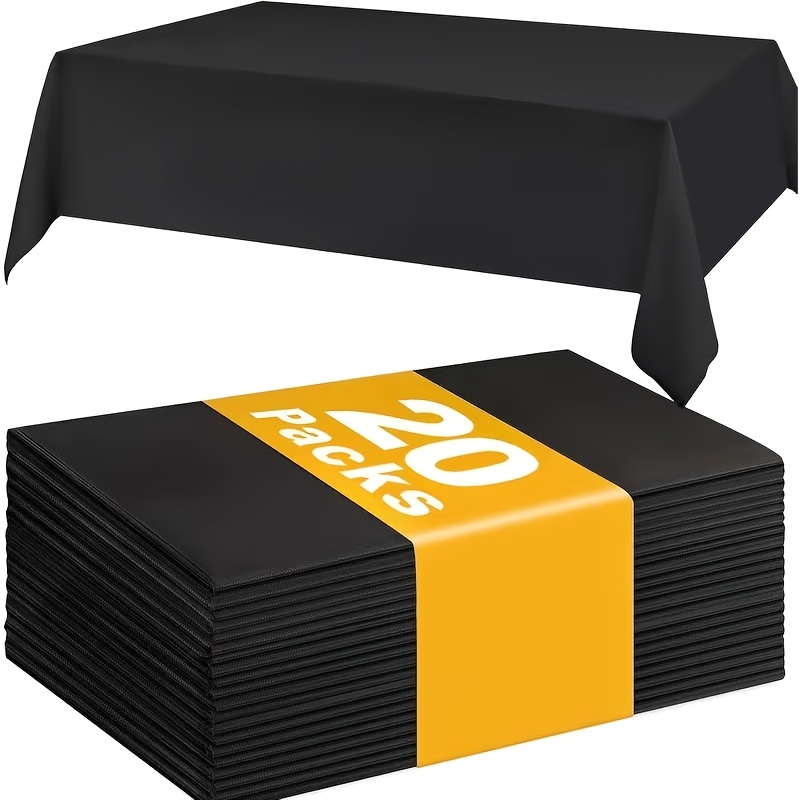 TEMU 20pcs Solid Color Party Tablecloth Disposable Plastic Tablecloth, 54 X 72 Inch Tablecloth Is Perfect For Wedding Decoration, Summer Decoration,