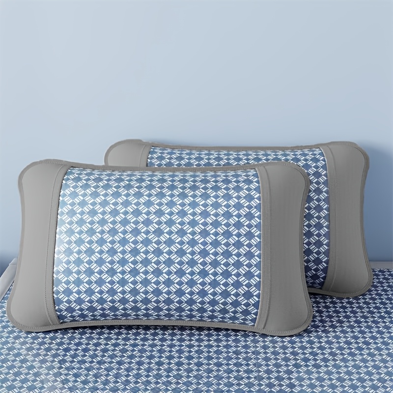 TEMU 2pcs Set Of Cooling Material Pillowcases (insert Not Included), Machine Washable, Suitable For Hot Sleepers, Cool And Breathable, Summer