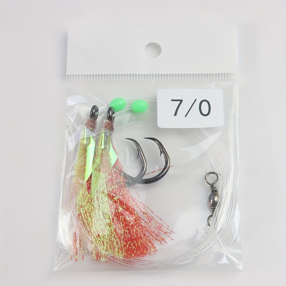 Fishing Rigs Saltwater Bait Lures 6 Packs Fishing Bait Rigs with Fish Skin  High Carbon Steel