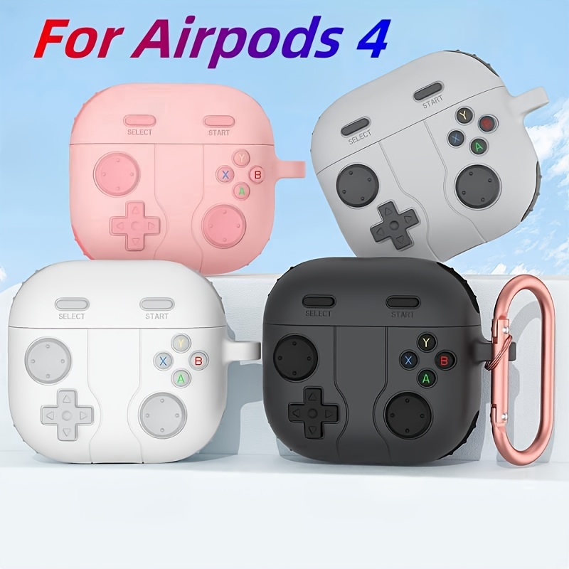 

Game Console Earphone Case Suitable For Airpods 4 Retro Earphone Protection Soft Case Suitable For Apple Earphones With Hook