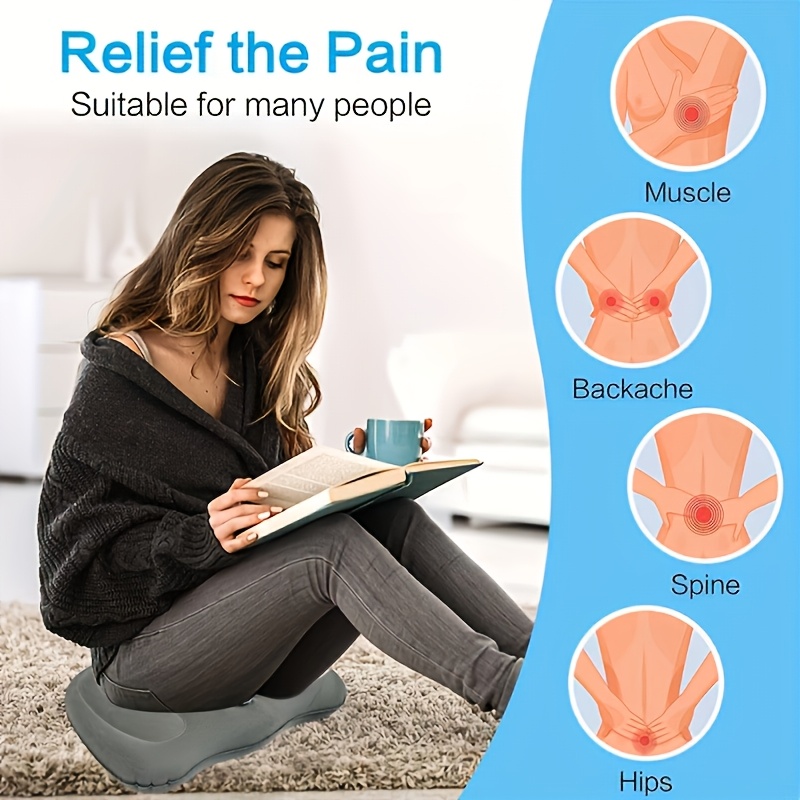 1pc inflatable seat cushion with adjustable firmness flocked pvc cover   for hemorrhoid portable for     use ideal for prolonged sitting post surgery fatigue relief single seat sofa compatible Product details 1