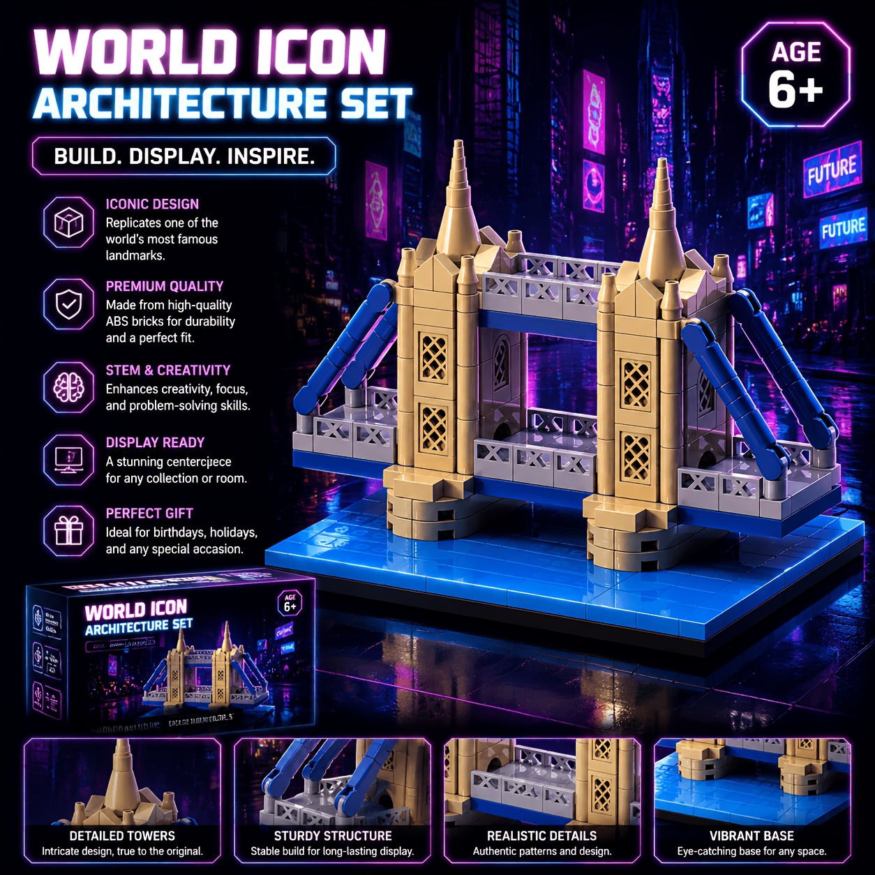 World Famous Architectural Building Blocks, Creative Gift
