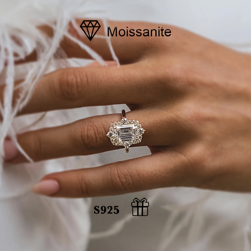 Elegant Palace Style 2ct Moissanite Ring in S925 Silver
