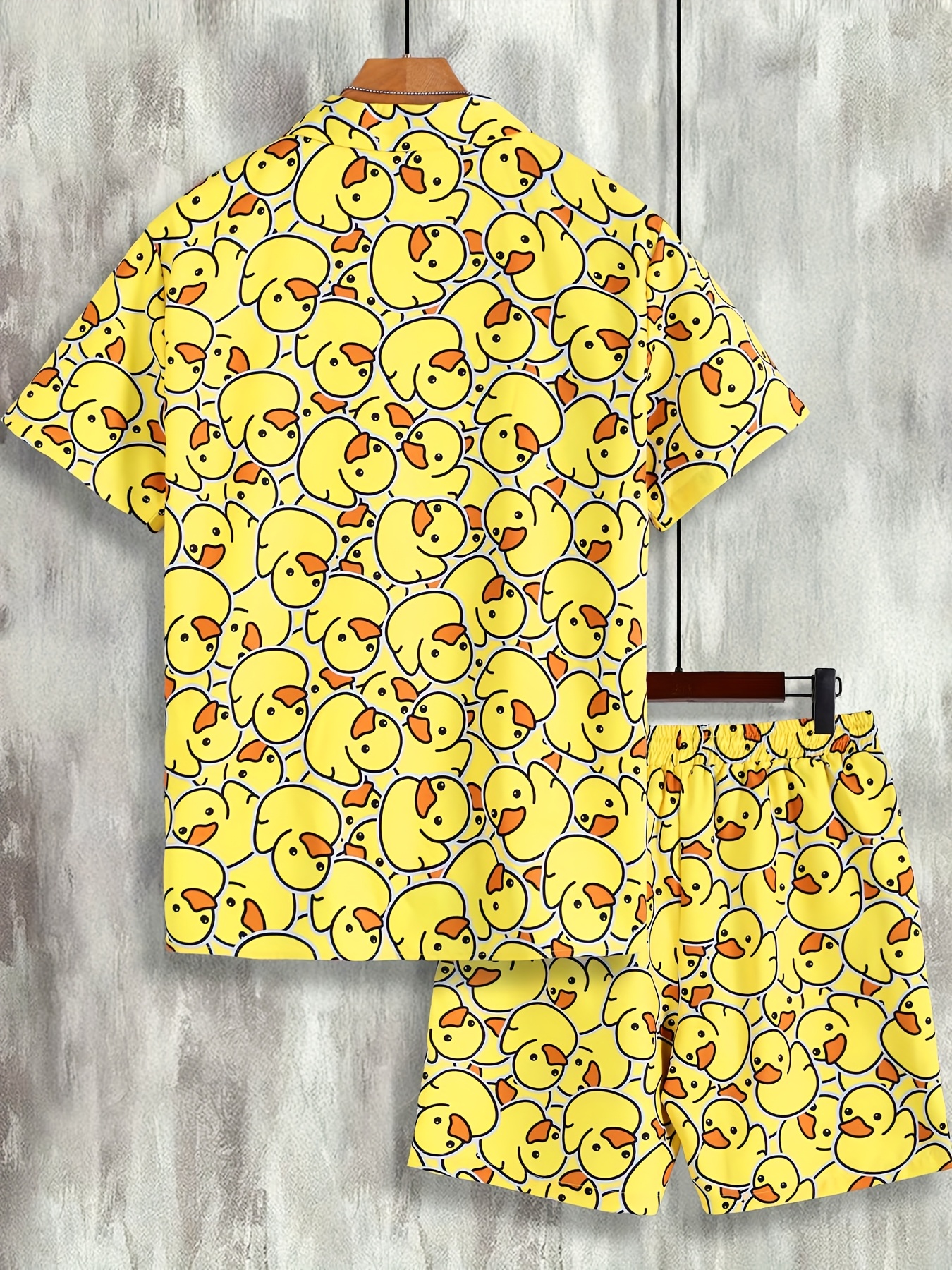 YiZYiF Herren Bodysuit Schlafanzug - Karikatur Print Mit Druckknöpfen