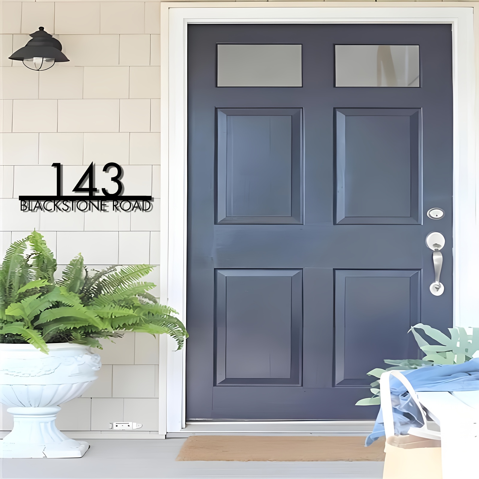 

Customizable Number 143 - Weather-resistant Wall Sign For Home, Office, Apartment & More - -on With Bonus Adhesive, No Power Needed