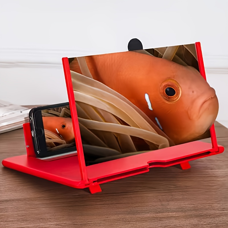 adjustable mobile phone stand with screen magnifier super foldable ultra lightweight this mobile phone stand     anywhere adjusted to any angle and protects   watch   play games completely  