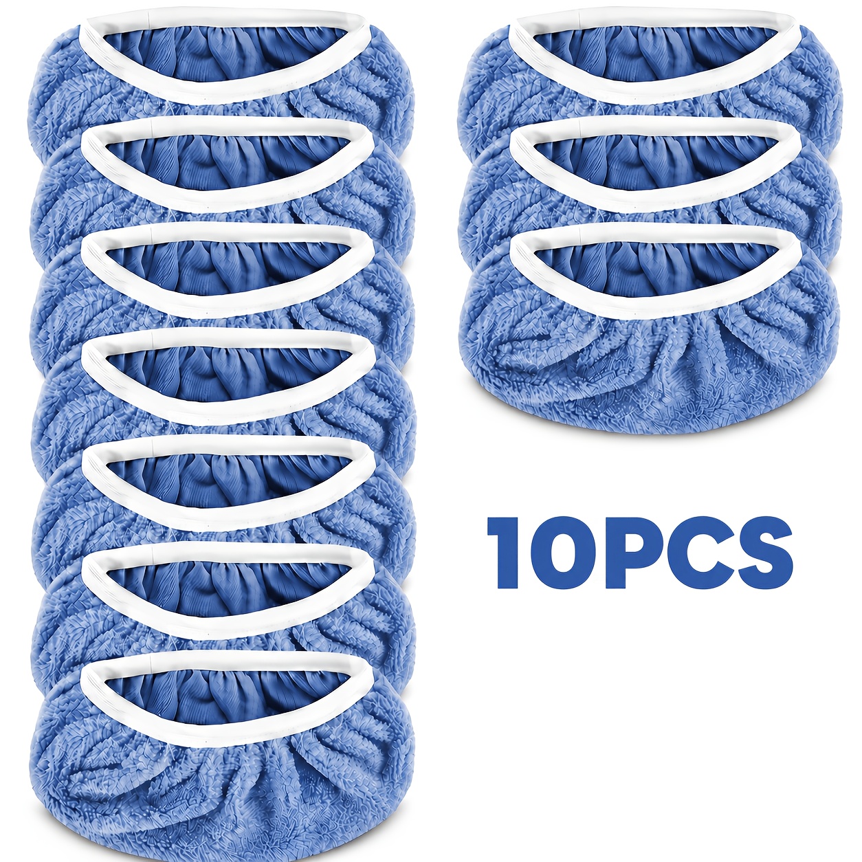 TEMU Confezione da 10 Panni di Ricambio Riutilizzabili per Blu, Tessuto in Poliestere Assorbente e Durevole, Adatti per Pulizia a Umido e ,