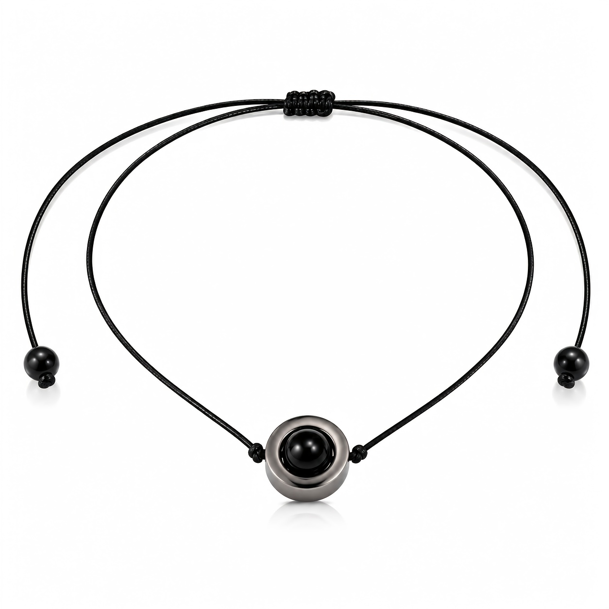 TEMU Collana regolabile da 1 pezzo con pietra di sangue - Ciondolo per , - Collare minimalista con coulisse per regali di condoglianze, abbigliamento