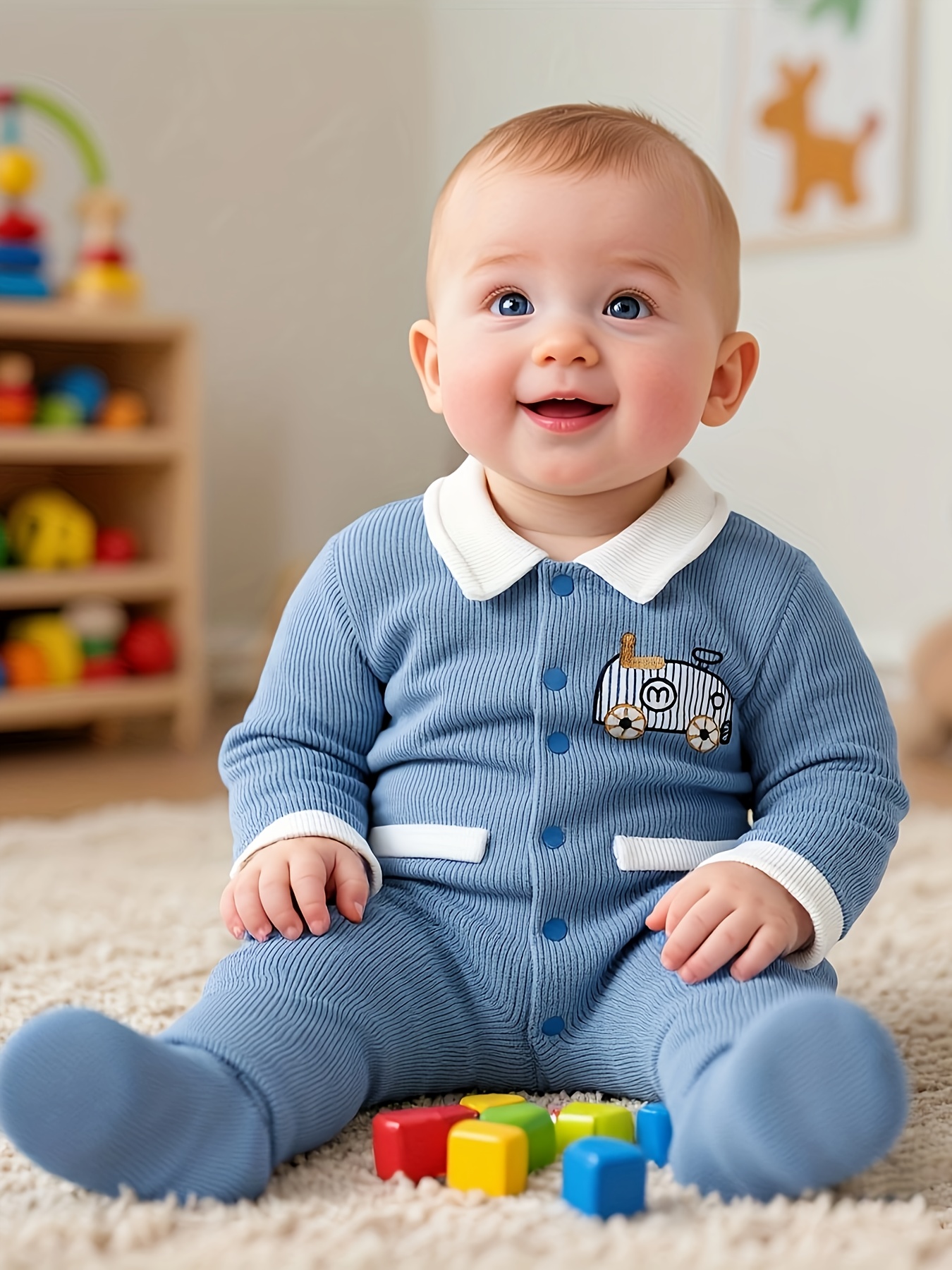 Onesie Herren Kostüm Baby Jungen Taufoutfit/Taufanzug 4-teilig