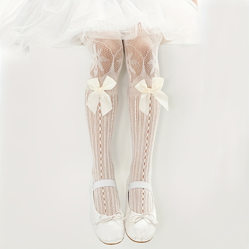 E-shop 1/2/3 Paar Mädchen Tüll-Ballett-Leggings mit Rüschensaum & Spitzenbesatz - Leichte Tanzsocken für Ballett, Aufführungen, Nussknacker, -