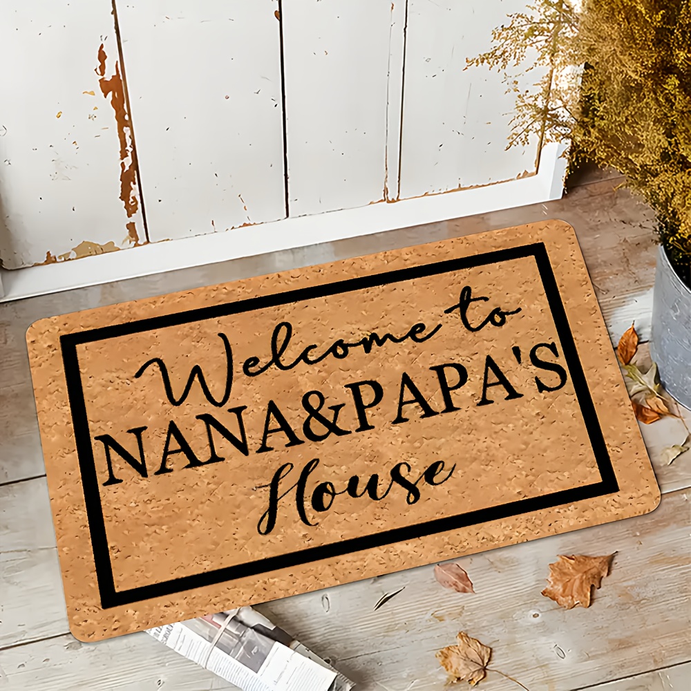 TEMU 1 &papa's Home Welcome Doormat, Suitable For Doorways, Bedrooms, Living Rooms, Dining Rooms, Kitchens, Bathrooms/ Durable And Easy To Clean/