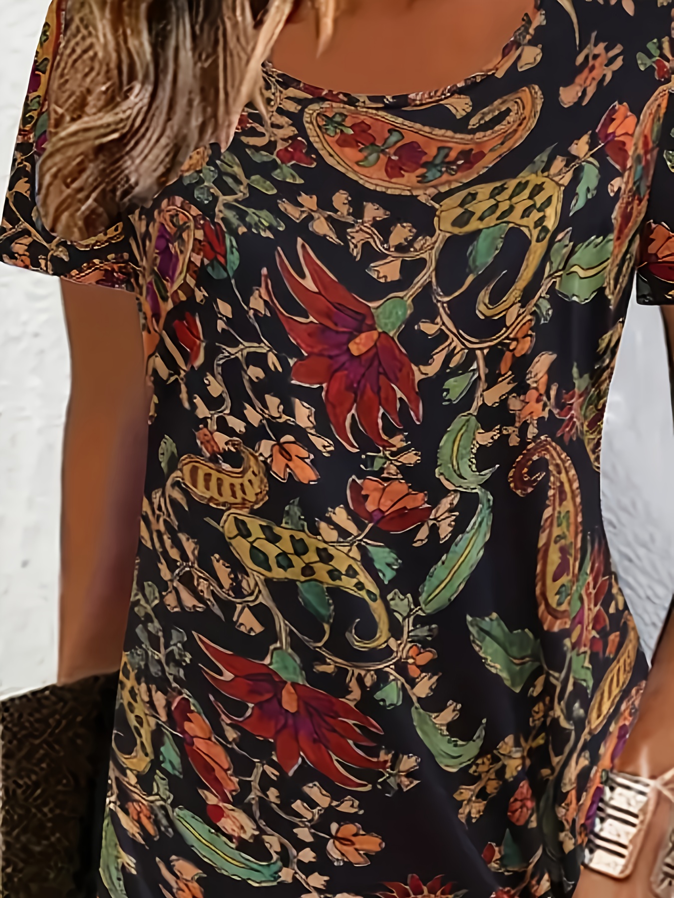 Robe Femme 2XL Imprimée Florale - Longueur Sous Le Genou - Neuf Avec étiquettes