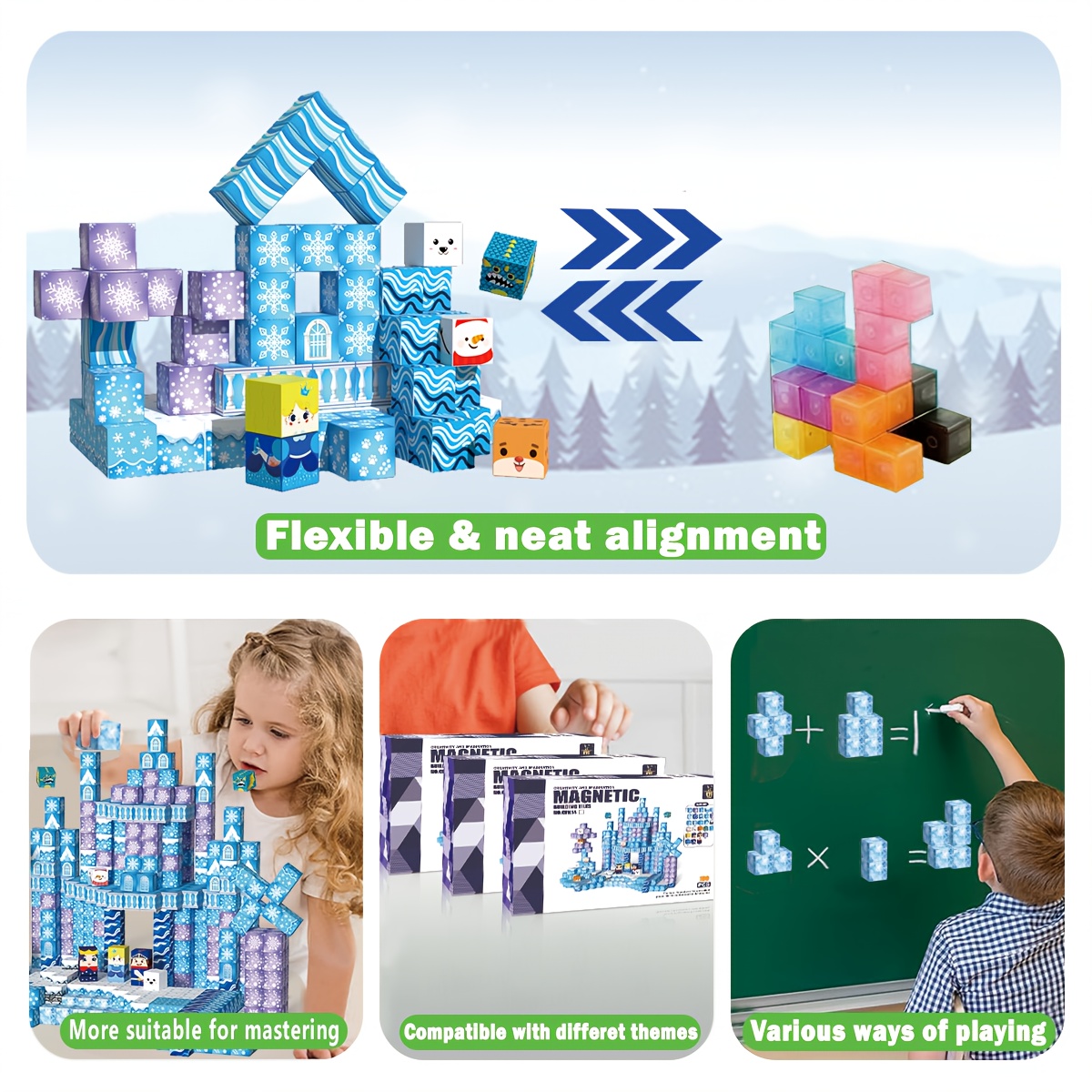 STEM Building Magnetic Blocks for Creative Structures