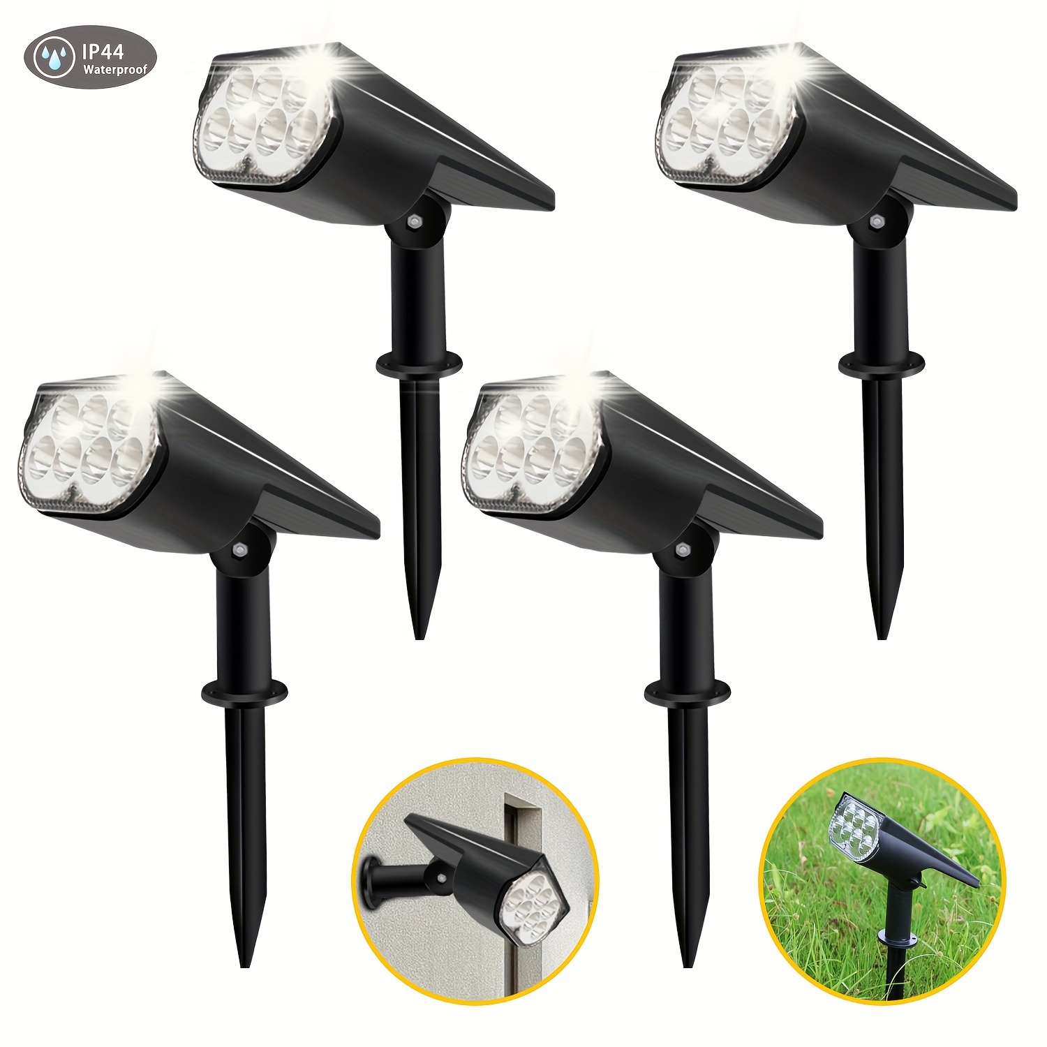 

2pcs Lights With 7 Leds - , Spotlight & Landscape Lighting For Garden, Yard, Balcony, Lawn, Roadside, Playground - Warm/white/rgb Color Options