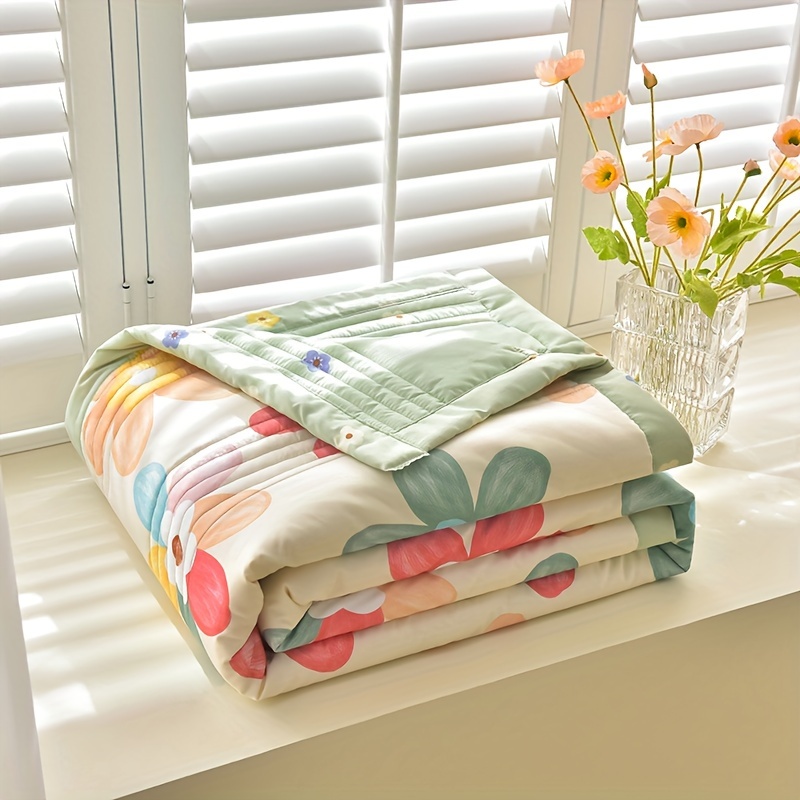 spring summer quilt comforter   friendly microfiber filling space   washable   light summer quilt lightweight summer comforter