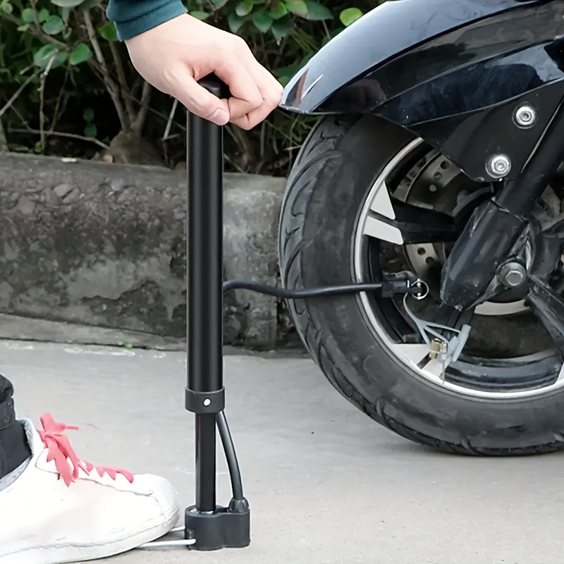 1pc portable high pressure bicycle pump with dual valves durable   manual operation up to 160 psi   3 in 1 inflation needle ideal for bike tires   balloons bike pump details 2