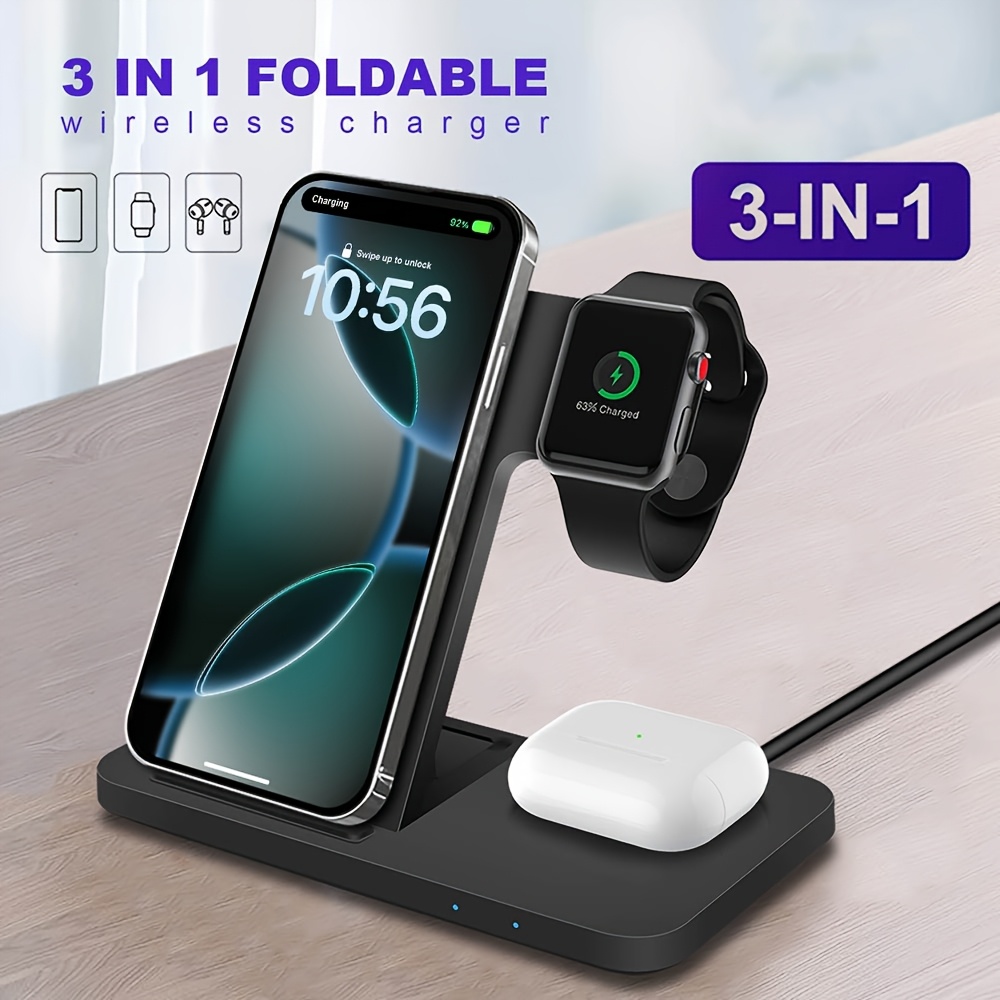 Wireless Charger Iphone Con Carga Inalambrica Cargador Inalámbrico