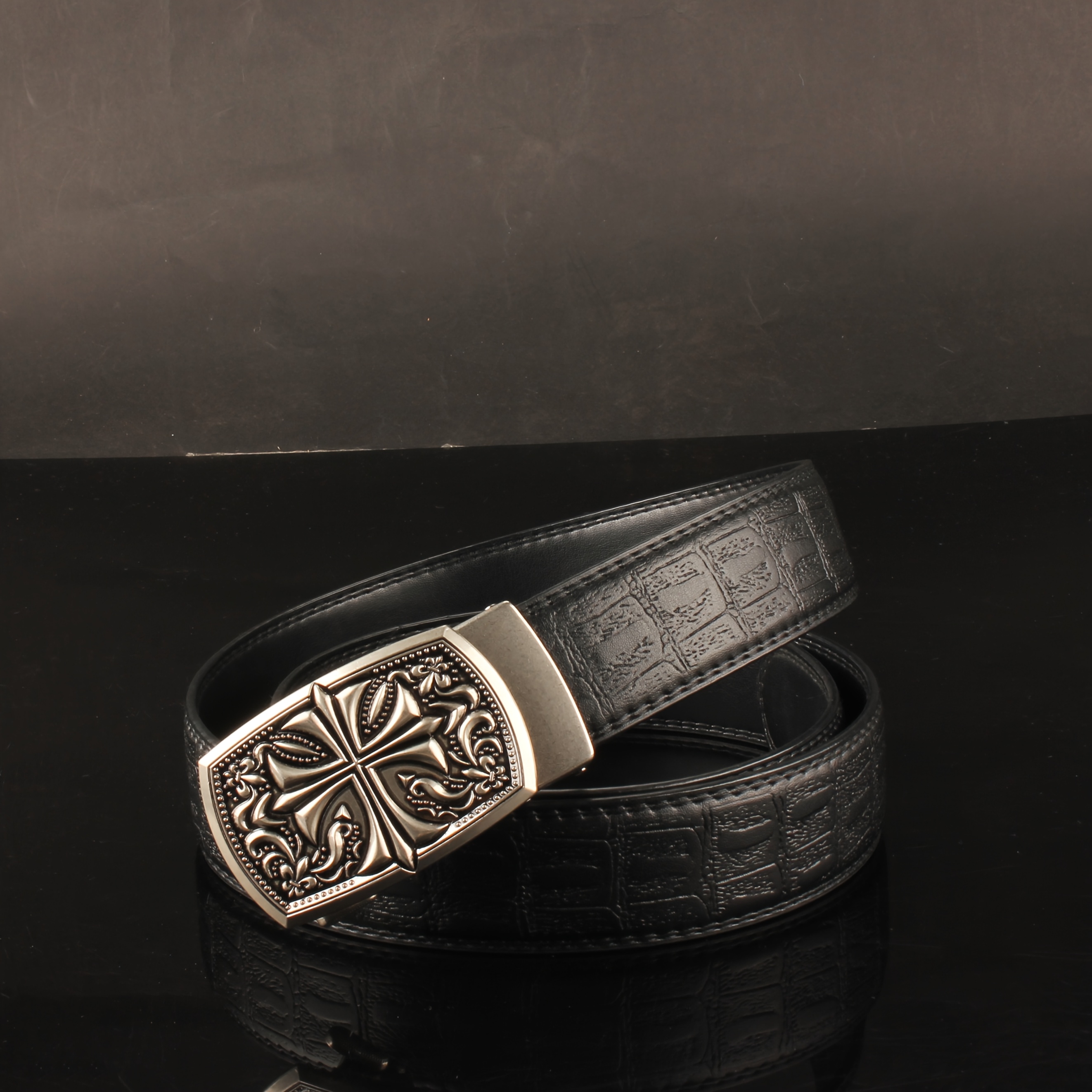 TEMU Fashionable And Versatile Automatic Durable Casual Pants Belt For Father, A Versatile Gift For Christmas