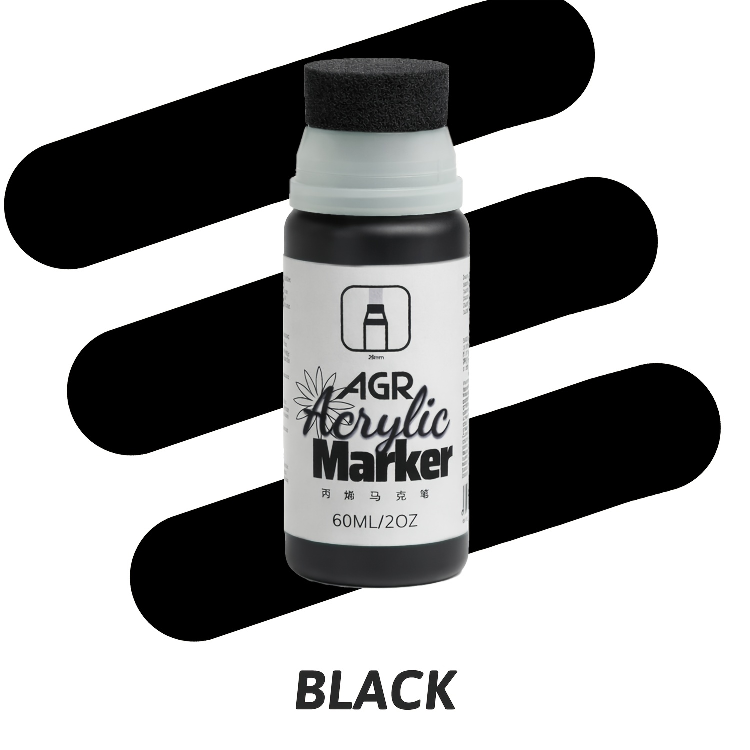 Image of Jumbo Acrylic Paint Marker, Large Sponge Tip Pen, Poster Marker For Canvas, Wood, Stone, Diy Art