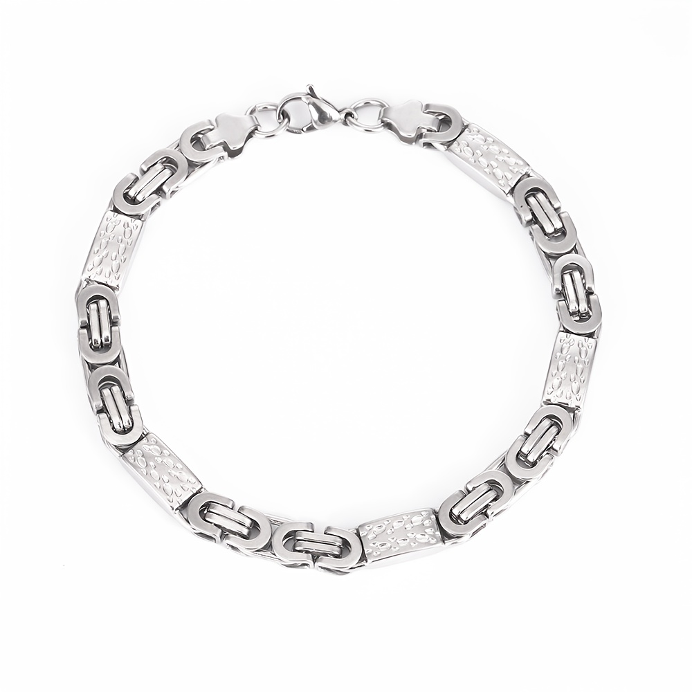 TEMU 304 304 304 Stainless Steel Men's Bracelet, King Bracelet - High Quality Men's Bracelet, Men's Wristband, Men's Jewelry, Men's Additions,