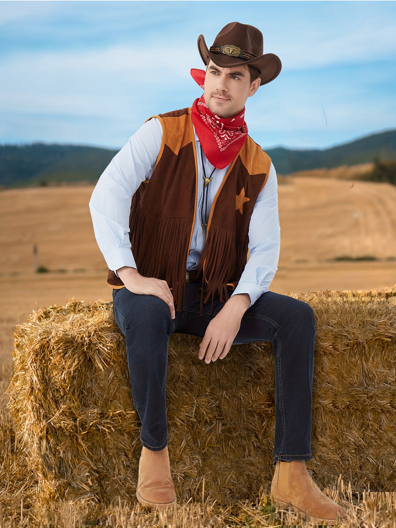 Cowboy Hat Western Vests For Big And Tall Wyoming Wool Vest