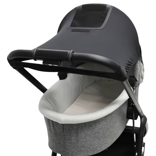 1pc black stroller sunshade canopy elastic band mesh skylight shade cloth stretchable sun protection easy to carry shade cloth no stroller included