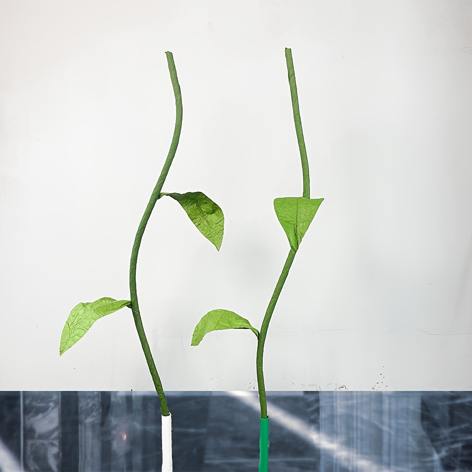 TEMU 2pcs Adjustable Height Green Leaf Decorative Flower Stems, Realistic Artificial Flower Stems, Very Suitable For Home And Courtyard Decoration,