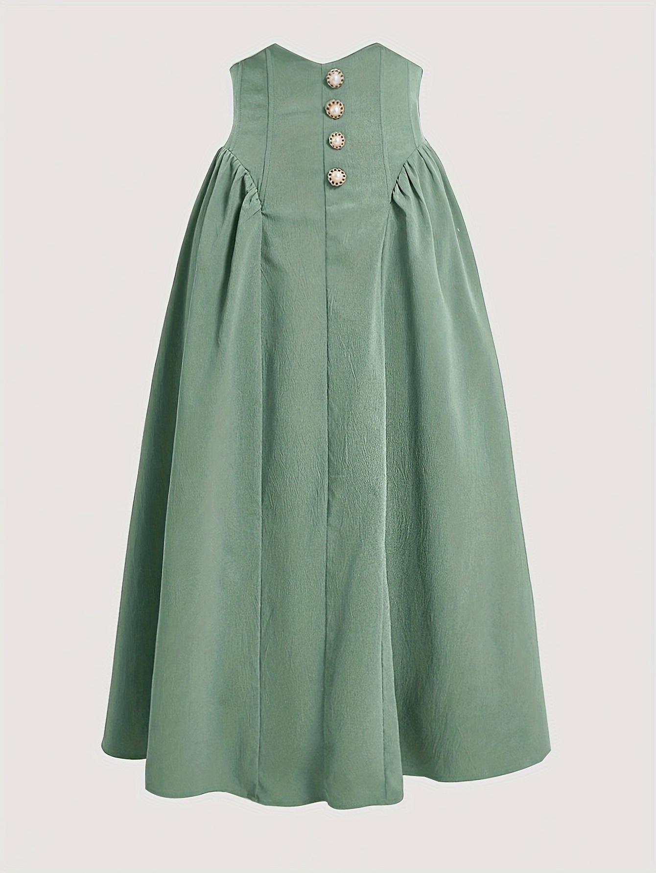 Button Front High Waist Skirt, Vintage A-line Skirt For Spring &amp; Summer, Women's Clothing