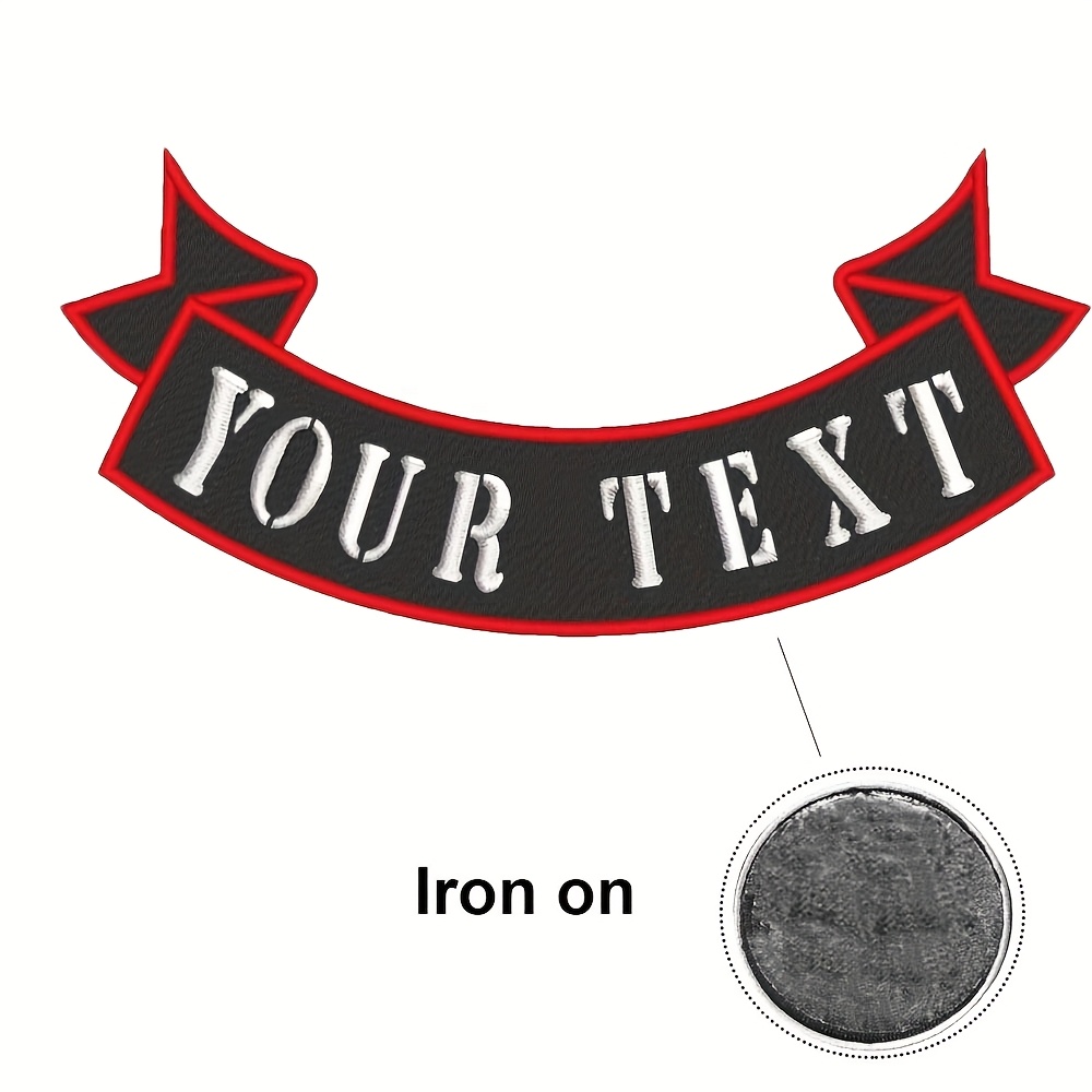 TEMU Customized Name Sticker Embroidery For Denim Jacket And Jacket, Ironed, High Quality, Wear-resistant, Personalized Signature Sticker (8 Colors )