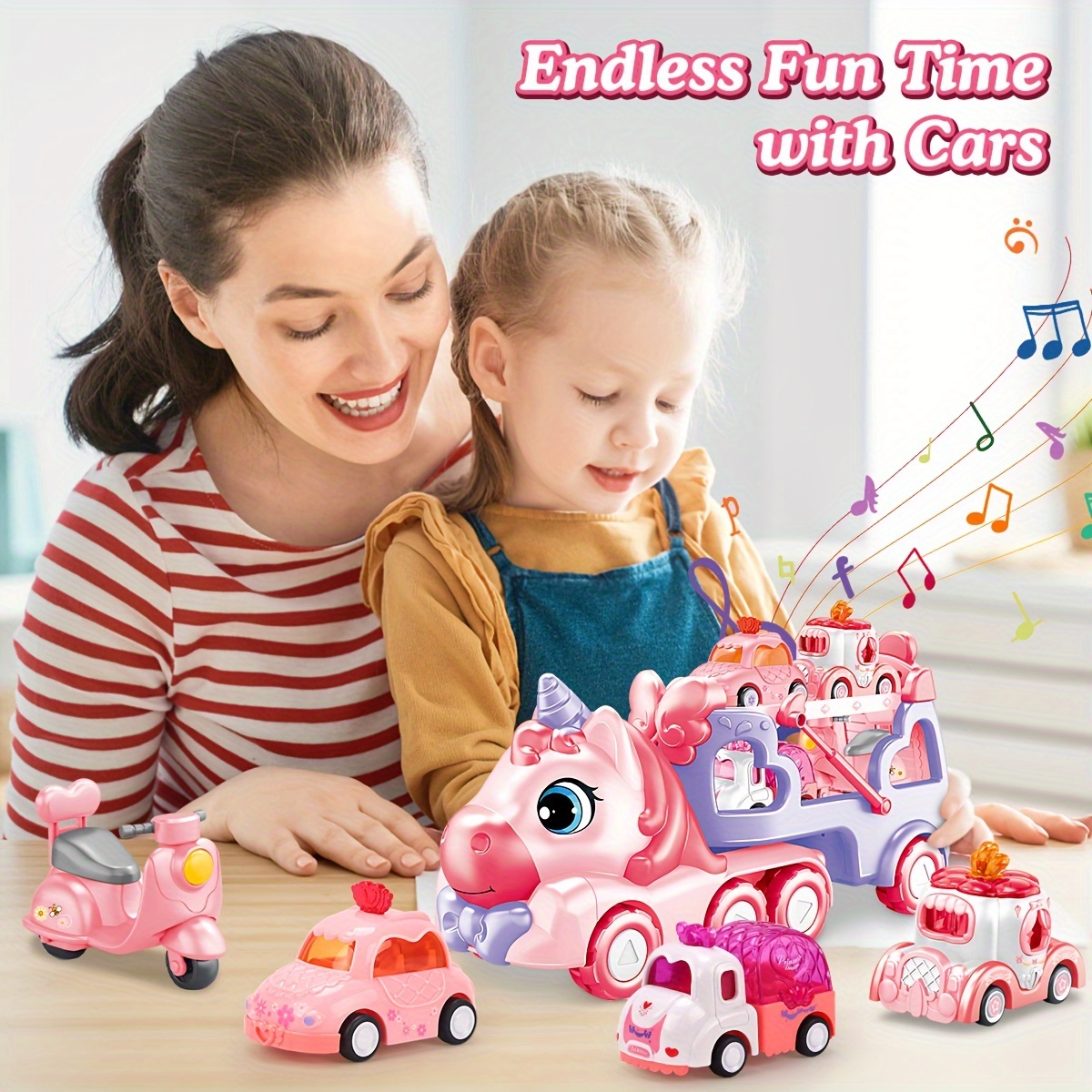 Car Toddler Girl Toys Age Toys For Year Old Girl, 5-in-1 Unicorn