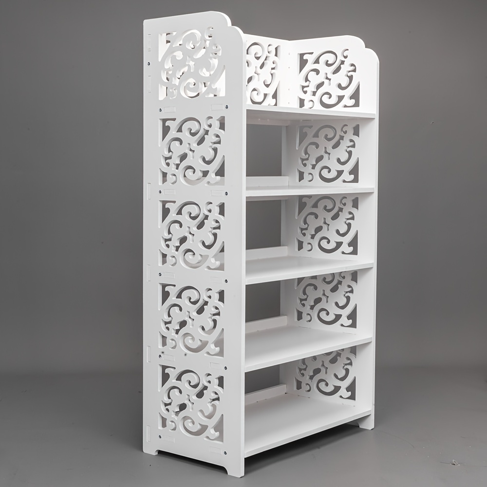 

Elegant -tier Shoe Rack, Waterproof Pvc Board - Intricate , Sturdy Construction For Home Or Retail Use, Shoe Storage