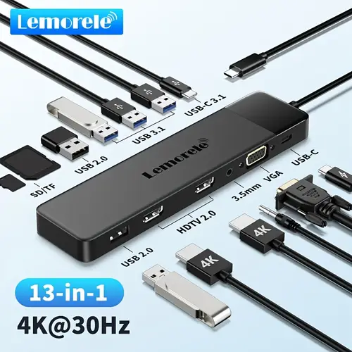Usb Vga Rj45 Adapter dock station sold on Temu Australia