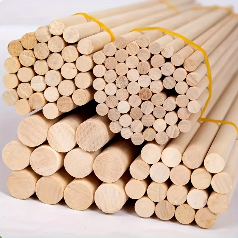 

Diy Craft Wooden Dowel Sticks - 50/30/10pcs, Assorted Sizes, Unfinished Round Rods For Diy Projects, Pennants, Weddings, Music Classes, Parties, Ice Cream Sticks & Model Building Supplies