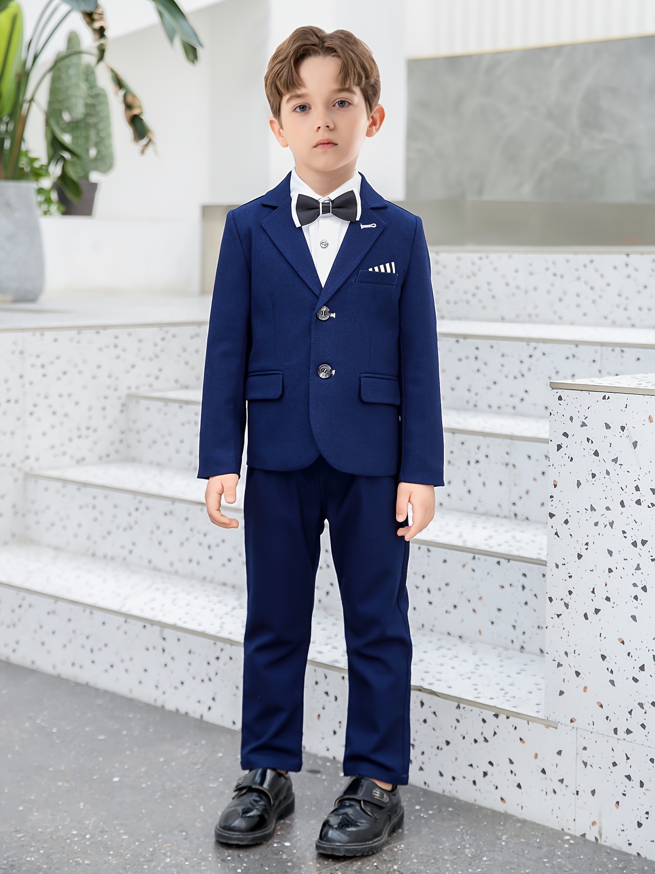 kids casual suit set boys autumn/winter solid Temu South Africa