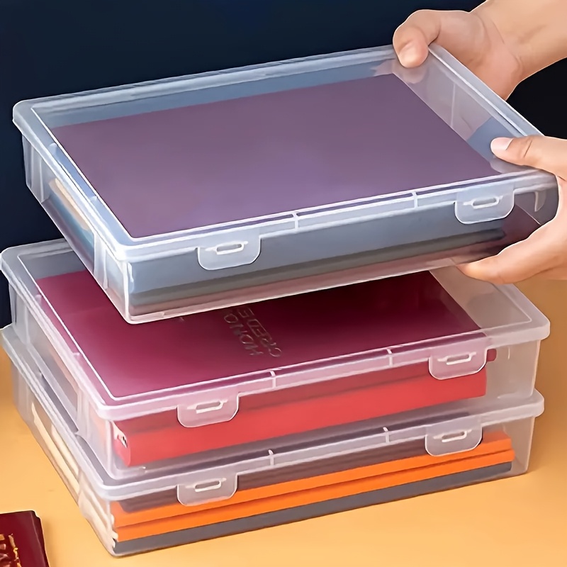 an a4 sized transparent storage box with a dust proof lid   saving desktop organizer for office and school supplies a storage solution for important household documents and manuals a desktop storage box that   the needs of products